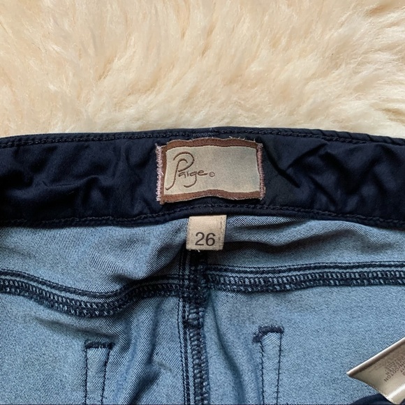PAIGE Peg Skinny Dark Wash Stretch Jeans 26 - Picture 4 of 10